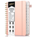 WEMATE Spiral Address Book with Alphabetical Tabs, Address Organizer, 5.8″×8.2″, Rose Gold