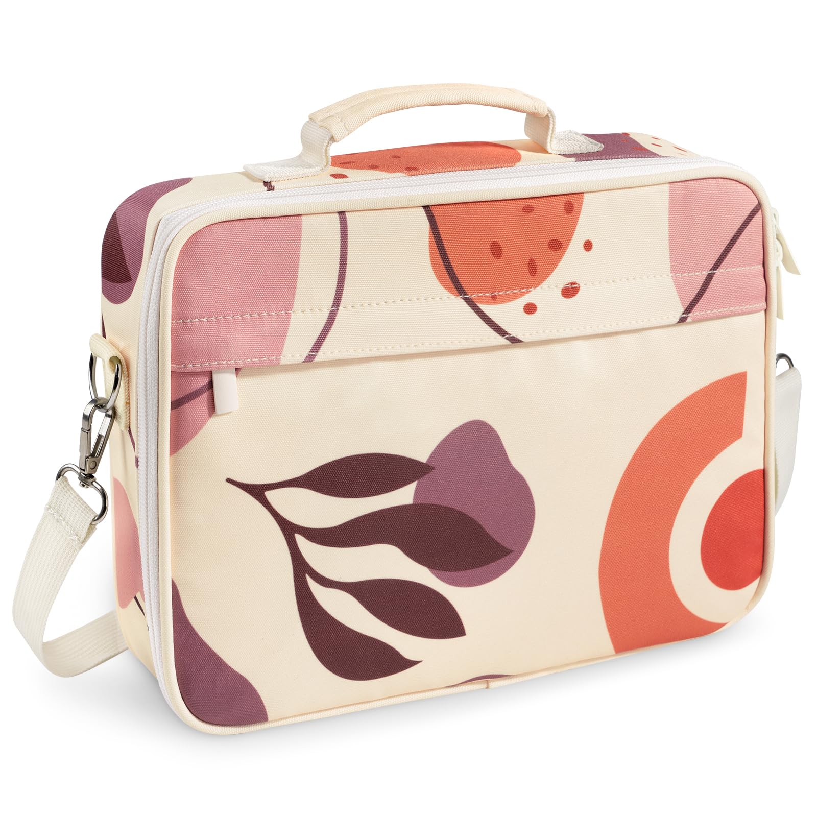 WEMATE Large Capacity Bible Cover Case, Waterproof Bible Study Supplies Tote Bag with Double-Layer Handle & Shoulder Strap, Bible Bag for Women, Teens, Adults and Christian (Patterned)