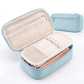 WEMATE Large Pencil Case with Zipper, Big Capacity, Canvas Pencil Case,Pastel Blue