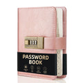 WEMATE Password Book with Lock, Password Book with Alphabetical Tabs 600+ Password Space,Password Organizer Logbook with Lock, Password Keeper for Computer & Website Logins 4.33 X 6.18 Inch Rose Gold