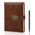 WEMATE Diary, Password Protected Notebook, A5 PU Leather, 240 Pages, Pen & Gift Box, Lock Diary Planner Organizer