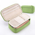 WEMATE Large Pencil Case with Zipper, Big Capacity, Canvas Pencil Case,Pastel Green